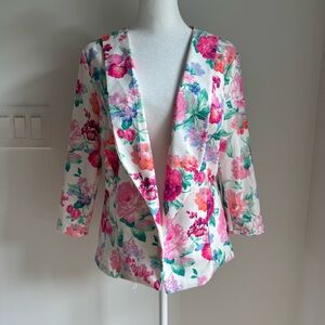 Newlook Floral Short Open Front Blazer Women’s size 10 NEW Spring Easter